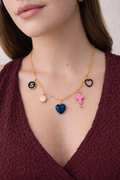 Personalized Initial Necklace – Blue Heart Edition